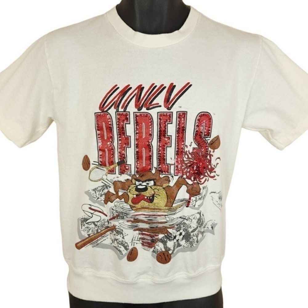 UNLV Rebels T Shirt Vintage 90s 1990 Taz Looney Tunes Made In USA Womens Small
